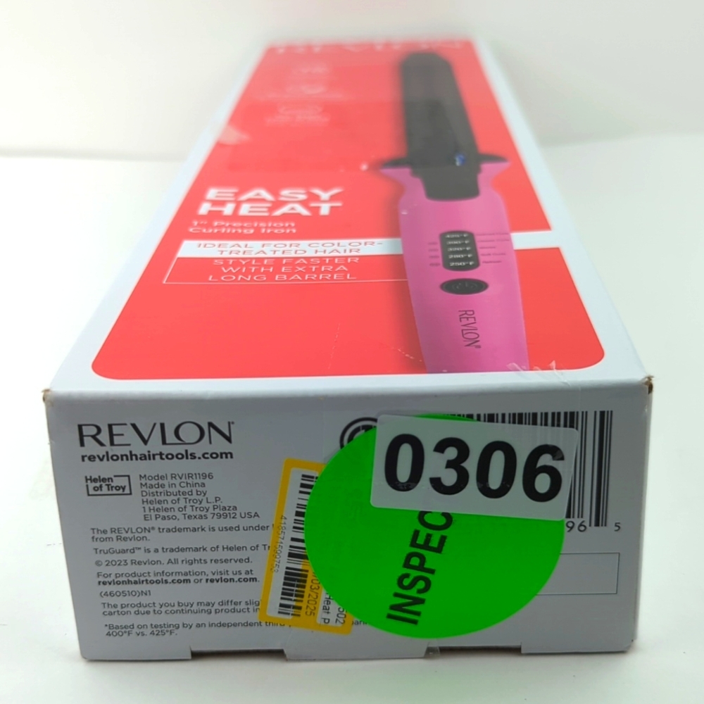 Revlon Pink and Black Easy Heat 1" Curling Iron Open Box Inspected - Picture 3 of 5